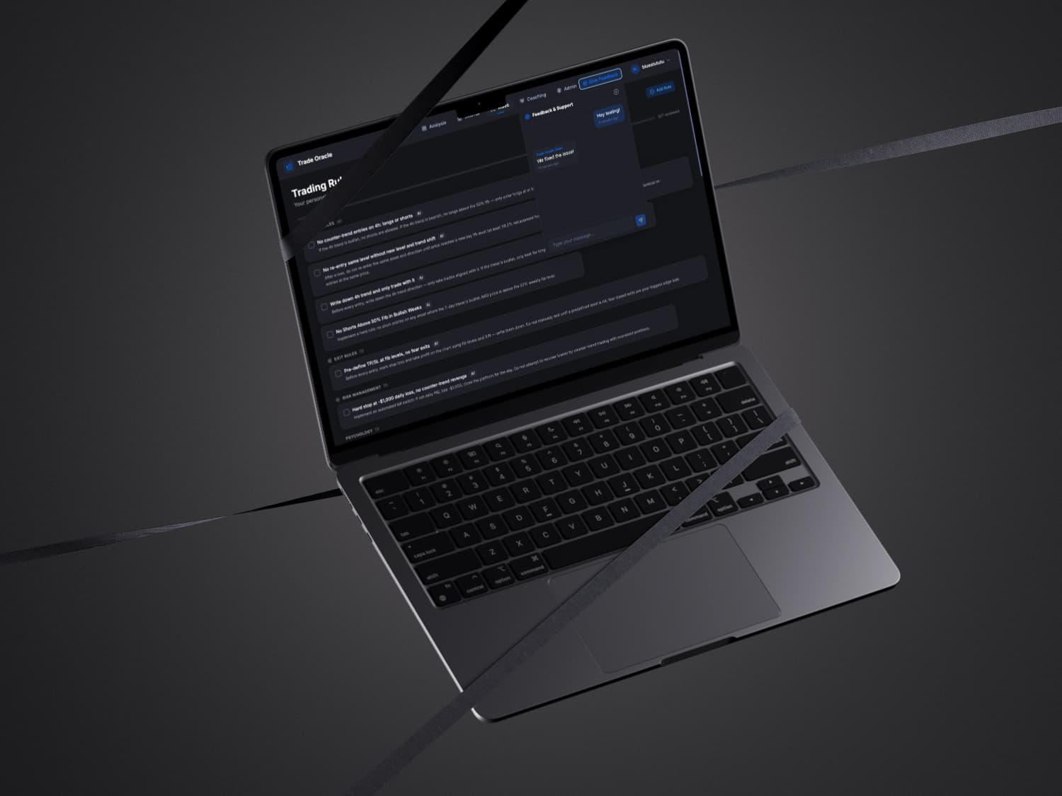 Trade Oracle — Trading Rules with built-in Support Chat